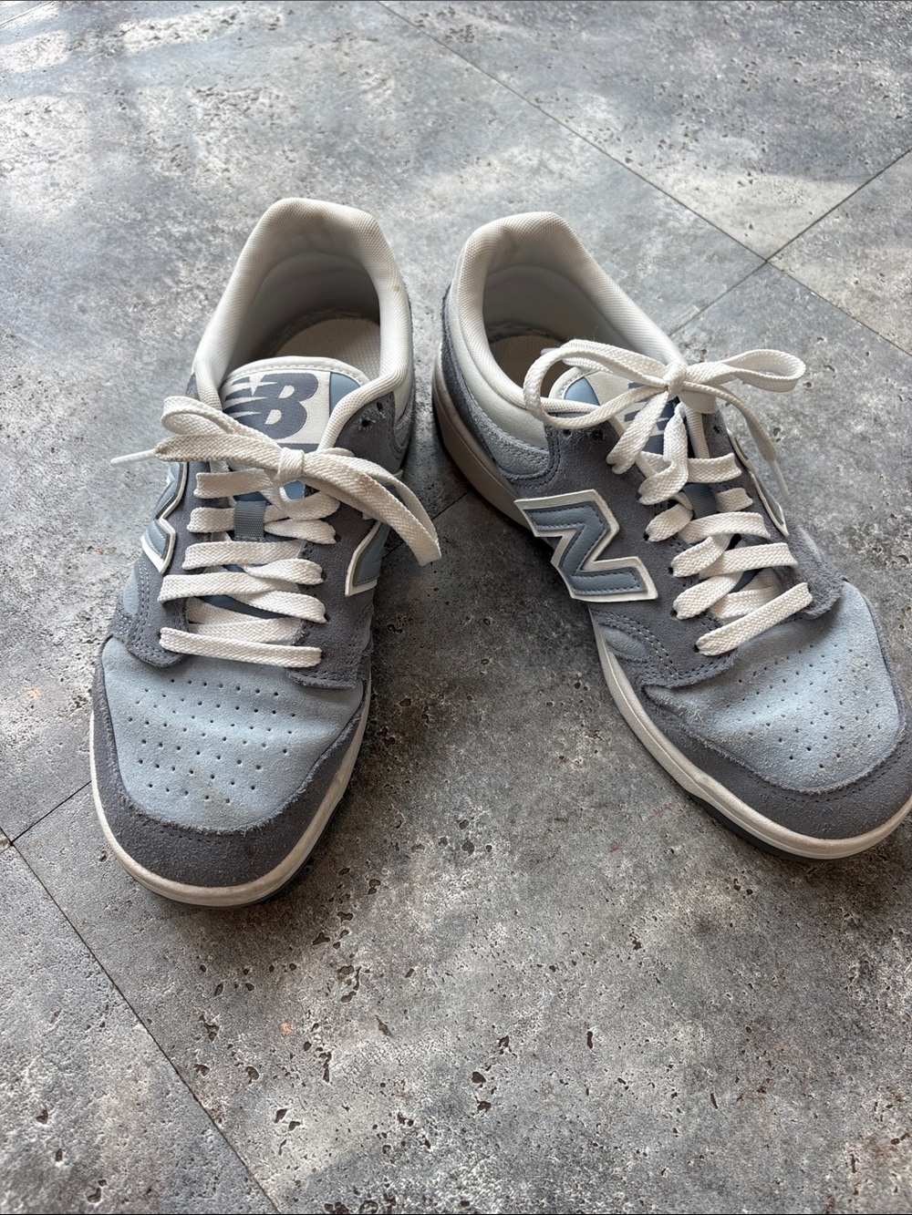 New Balance Women's Light blue and Gray Suede & Mesh Sneakers